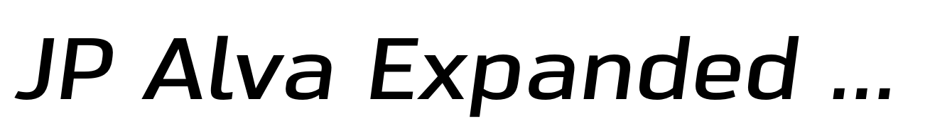 JP Alva Expanded Semi Bold Italic